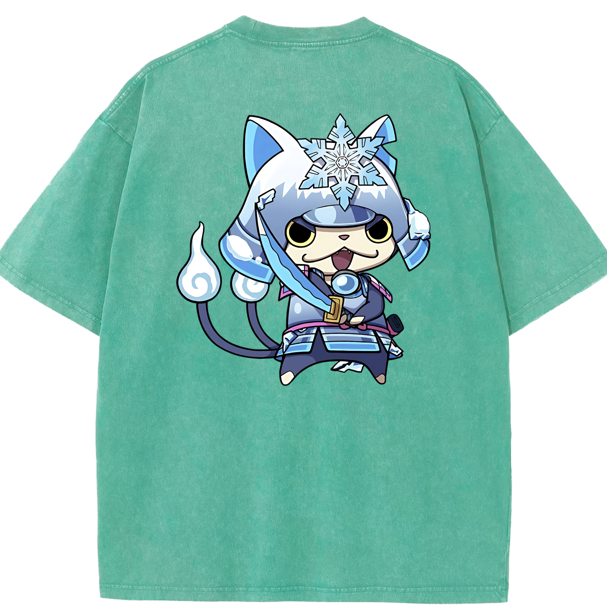 （画像用） 妖怪ウォッチ Yo-kai Watch 綿100% ヴィンテージ風 半袖Tシャツ（背面プリント）
